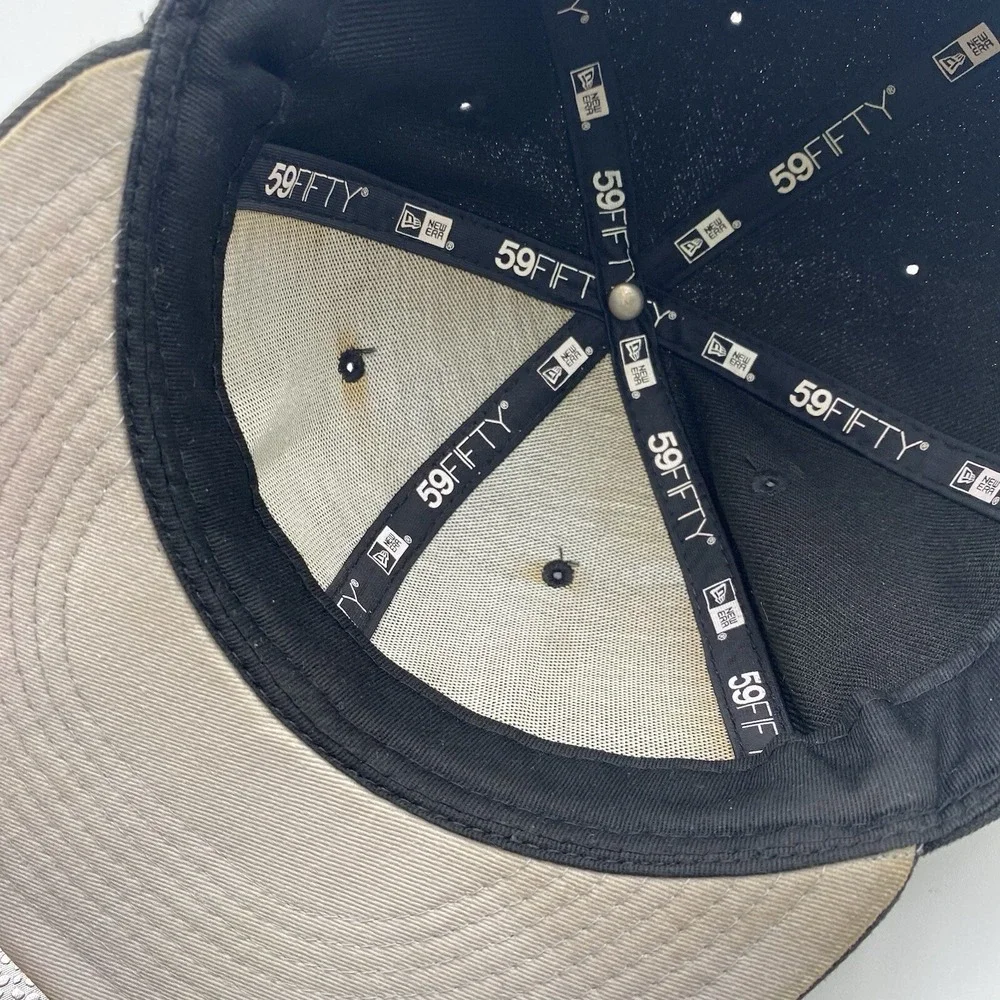 New York‎ Yankees All Black New Era  59fifty Hat blackout Fitted Size 7 1/4